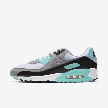 Nike Air Max 90 - Férfi Utcai Cipő - Fehér/Világos Szürke/Fekete/Szürke